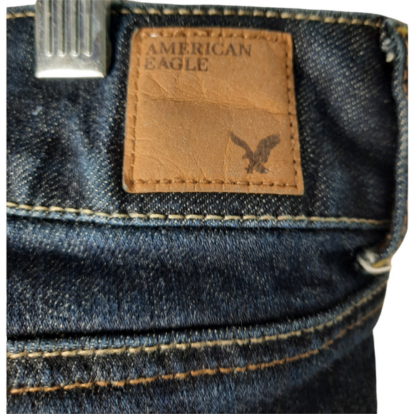 American Eagle Artist Stretch Dark Blue Jeans - Picture 9 of 9
